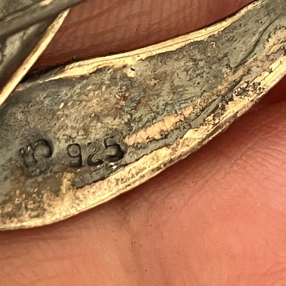 Vintage Sterling Silver Marcasites Flower Brooch Signed CN - Picture 6 of 10